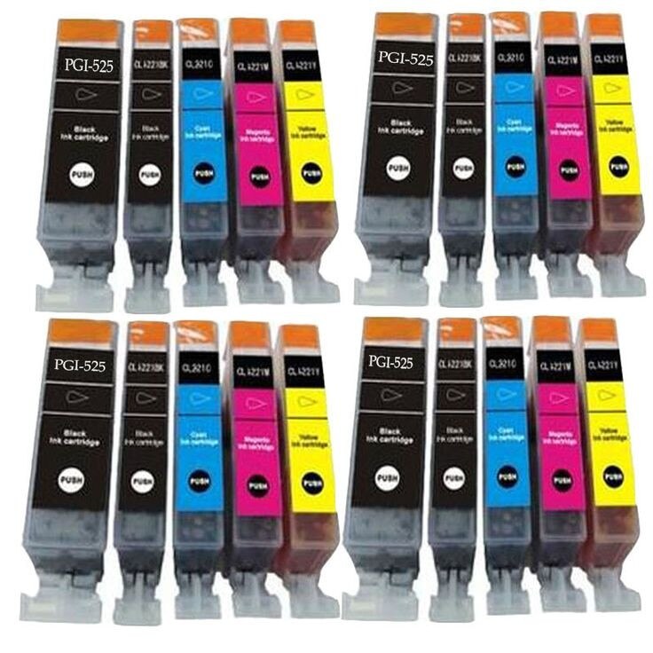 525XL Smartpack 4 seturi Cartuse Compatibile PGI-525XL / 526XL pentru Canon Pixma IX6550 / Canon PIXMA MG5150 / Canon PIXMA MG5250