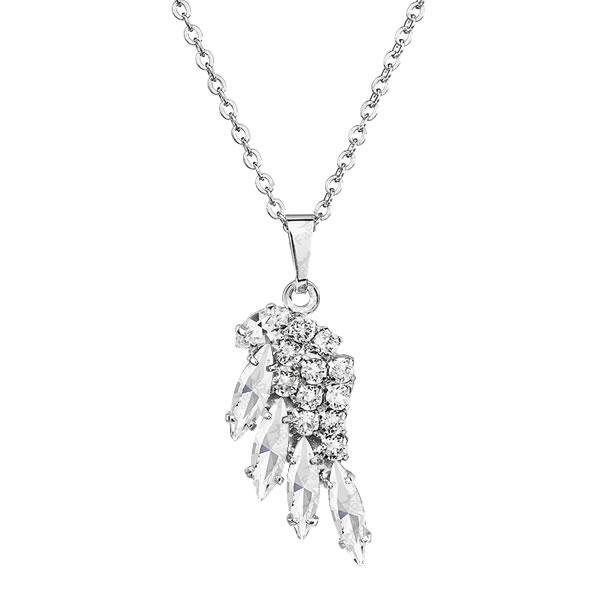 Colier cu cristale Swarovski FaBOS, Crystal 7430-6046-02, Argintiu
