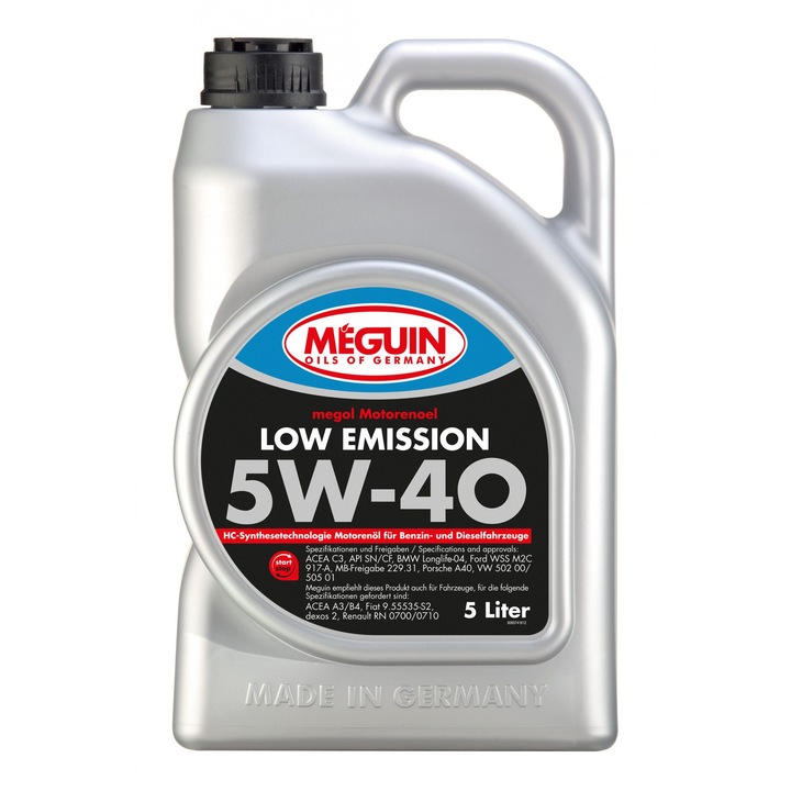 Ulei de motor MEGUIN 5W-40, Emisii reduse, C3/A3/B4, 5L