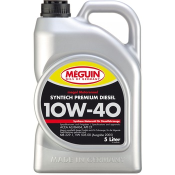 Ulei motor MEGUIN Megol Motorenoel Syntech Premium Diesel SAE 10W-40, 5L Ulei motor MEGUIN Megol Motorenoel Syntech Premium Diesel SAE 10W-40, 5L