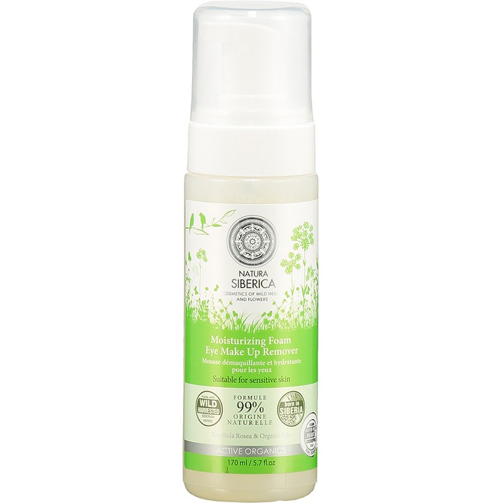Demachiant Spuma Hidratant Pentru Ochi NATURA SIBERICA 170 ml