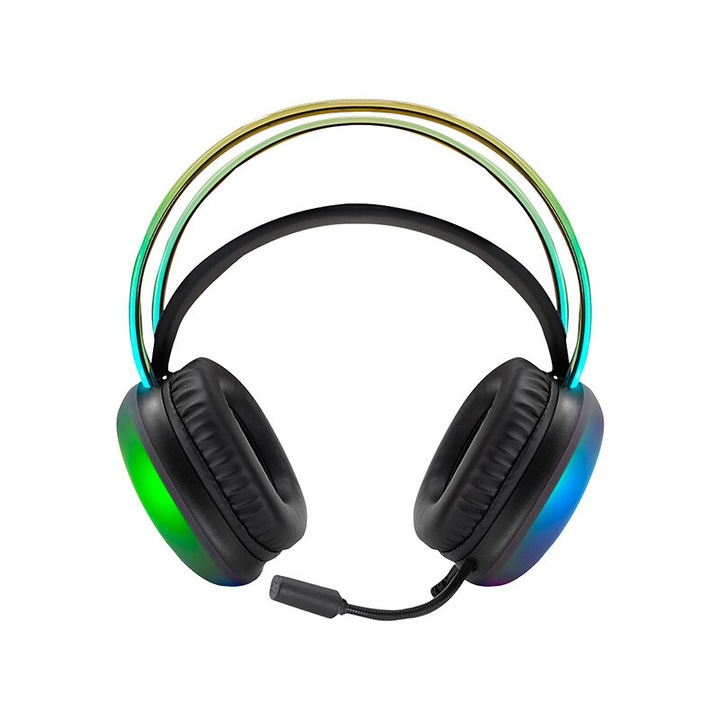 Слушалки за компютър Tracer GameZone GZ X2, 40 мм, текстилен кабел, RGB осветление