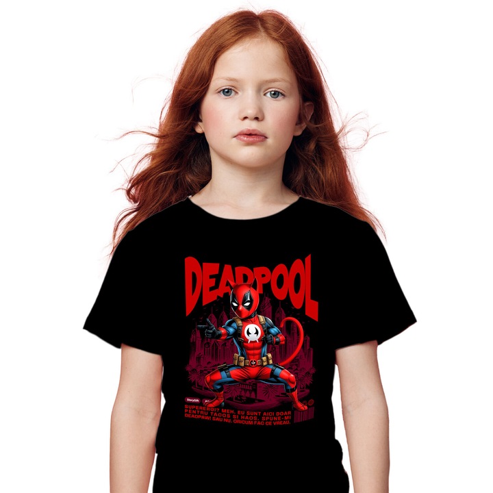 Superheroes Characters_101_KIDS_NAME_T-SHIRT, Черен