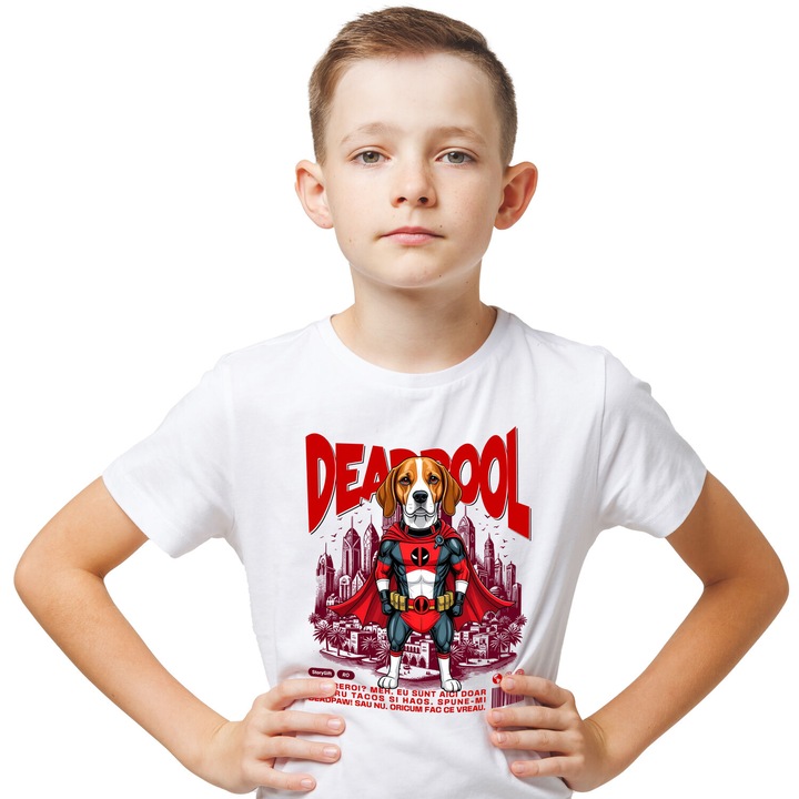 Szuperhősök karakterek_118_KIDS_NAME_T-SHIRT, Fehér