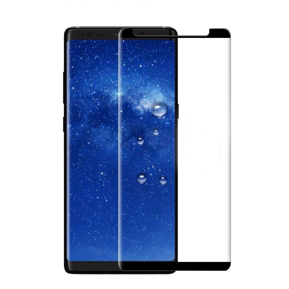 Folie protectie sticla securizata 3D curbata pentru Samsung Galaxy Note 8 pentru husa, negru