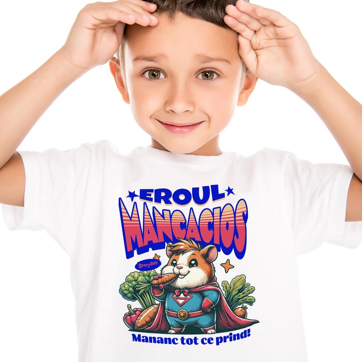 Szuperhősök karakterek_16_KIDS_NAME_T-SHIRT, Fehér