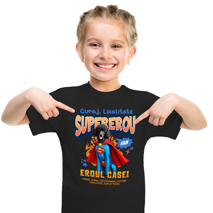 Szuperhősök Karakterek_50_KIDS_NAME_T-SHIRT, Fekete