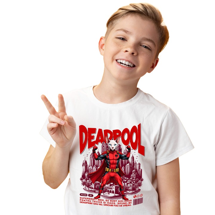 Superheroes Characters_98_KIDS_NAME_T-SHIRT, Бял
