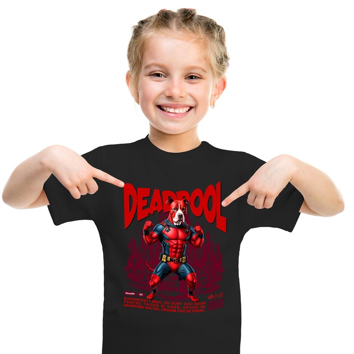 Superheroes Characters_93_KIDS_NAME_T-SHIRT, Черен