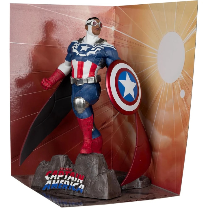 Фигурка McFarlane Toys, Marvel Collection, PVC, 1/10, Captain America, All-New Captain America 01, 17 cm, Многоцветен
