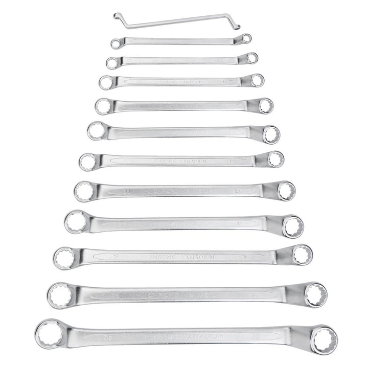 Set chei ochi de 6-32 mm, NEO, 12 piese, crom-vanadiu, etui