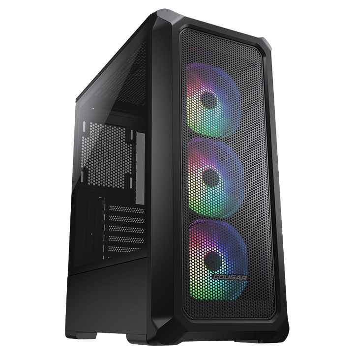 COUGAR GAMING Archon 2 Mesh RGB ház, 3 ARGB ventilátor, fekete, mini torony
