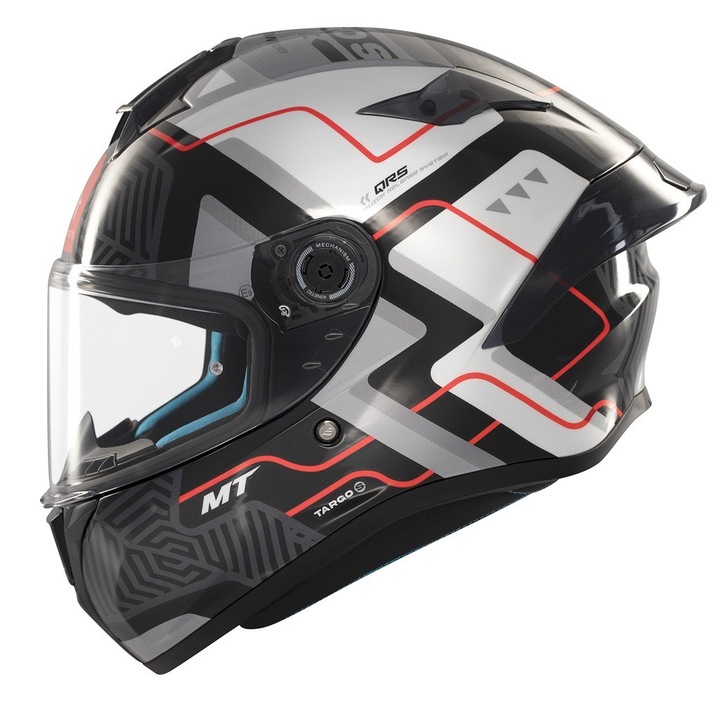 Casca moto integrala MT Targo Kay Brik, gri lucios, L 59-60cm