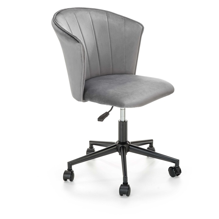 Fotoliu de birou Halmar Pasco, 55x61x77cm, gri, material textil