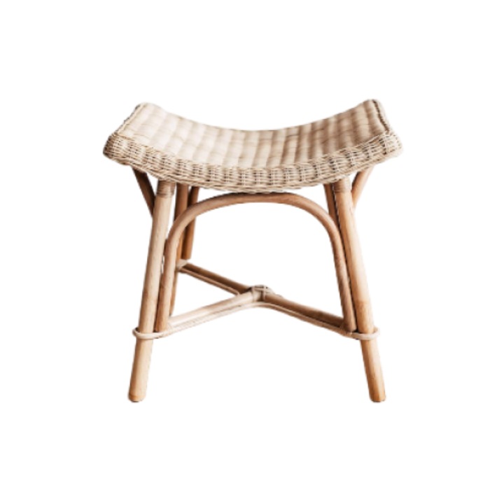 Маса Oriana, MONNARITA, естествен ратан, 50x52 см, височина 50 см