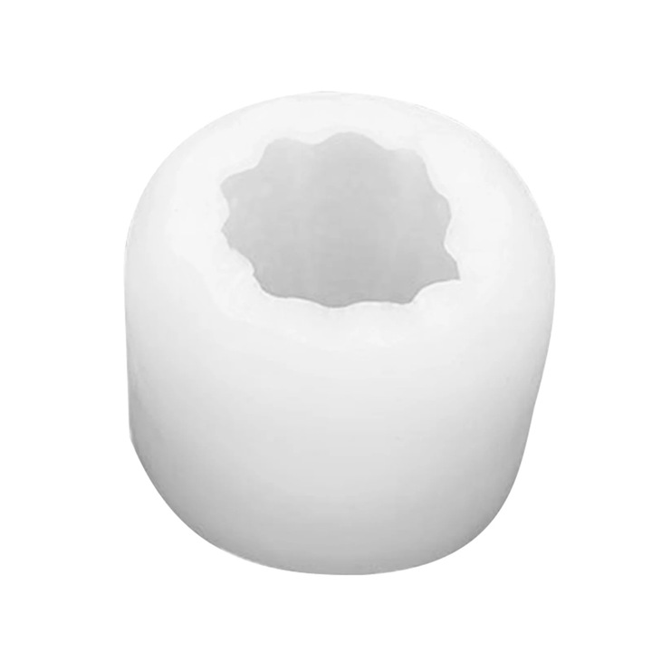 Matrita pentru lumanare YANYXR BCS3140393 din silicon, forma dovleac neaderenta, alb, 5 x 4.2 cm (M), 1 buc.