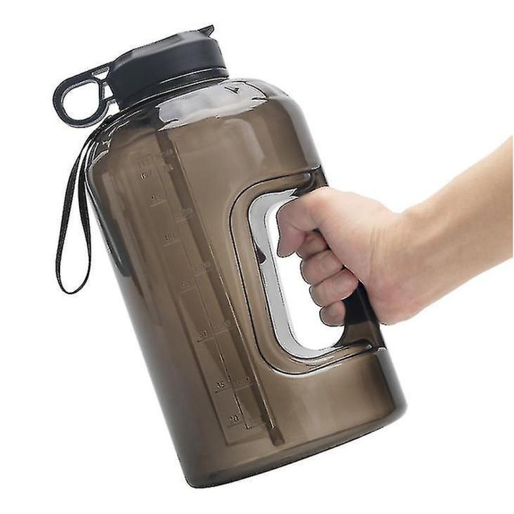 Enforose újrafelhasználható vizespalack, nagy kapacitású, BPA-mentes, átlátszó, porálló tömítéssel, sportoláshoz és túrázáshoz