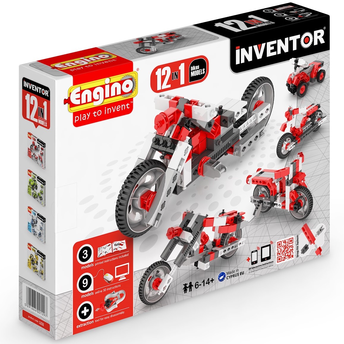 Joc de constructie creativ, ENGINO Inventor 12 modele Motociclete