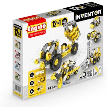Joc de constructie creativ, ENGINO Inventor 12 modele Utilaje industriale Joc de constructie creativ, ENGINO Inventor 12 modele Utilaje industriale