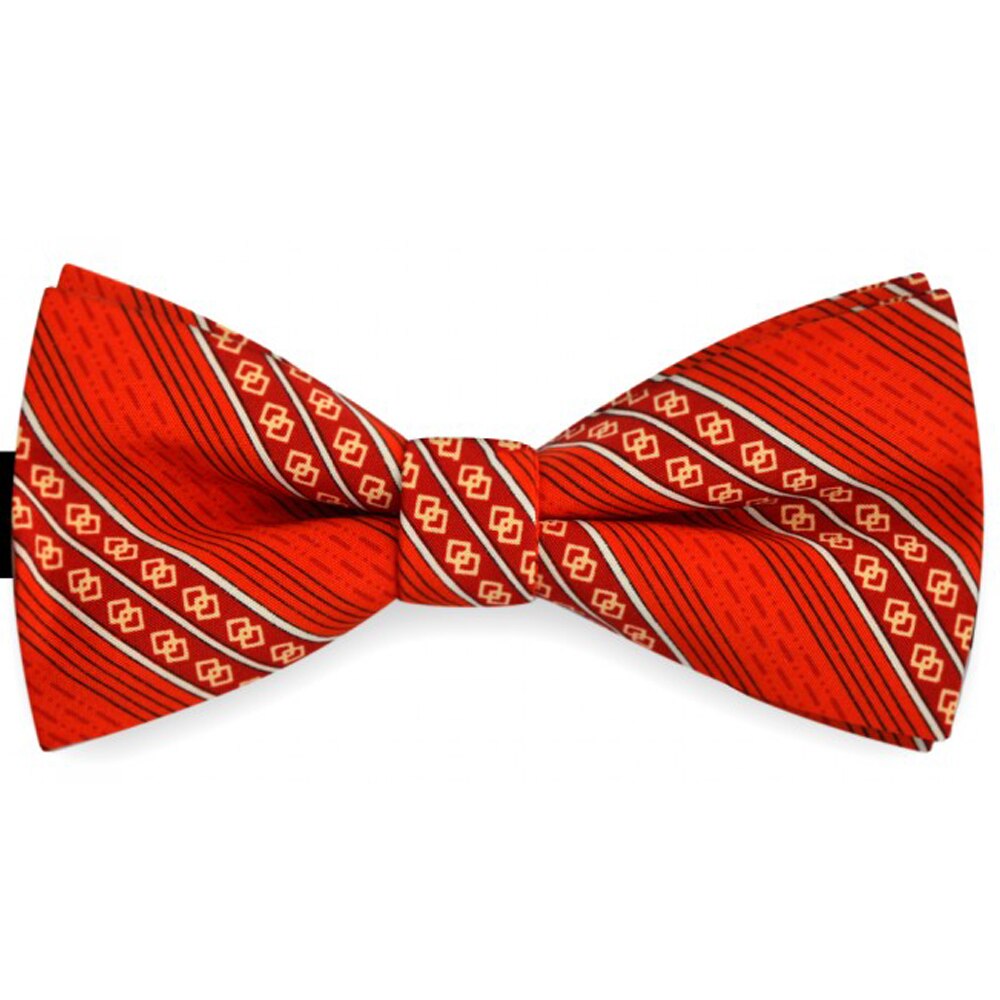 Papion barbati rosu, clasic, model romburi