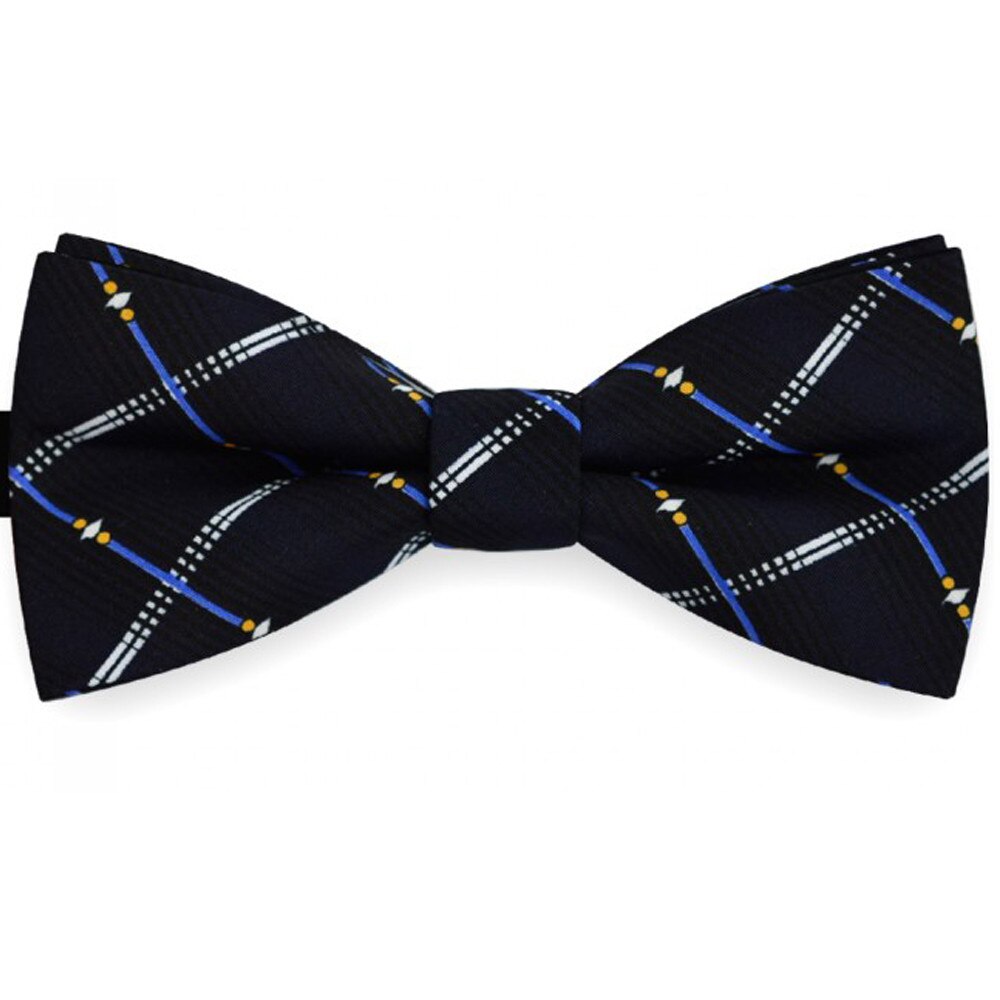 Papion barbati bleumarin, clasic, model dungi punctate