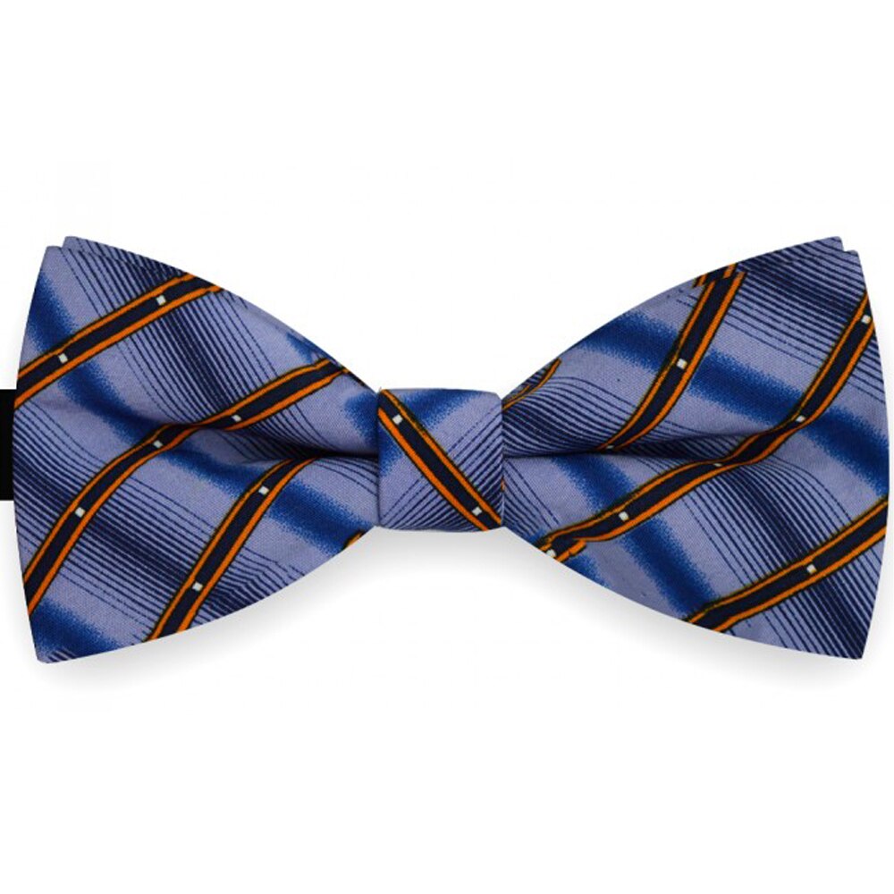 Papion barbati albastru, clasic, model dungi punctate