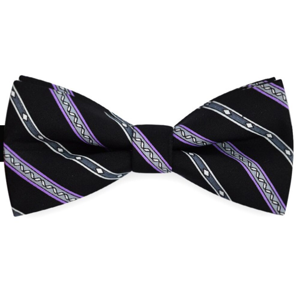 Papion barbati negru, clasic, model dungi