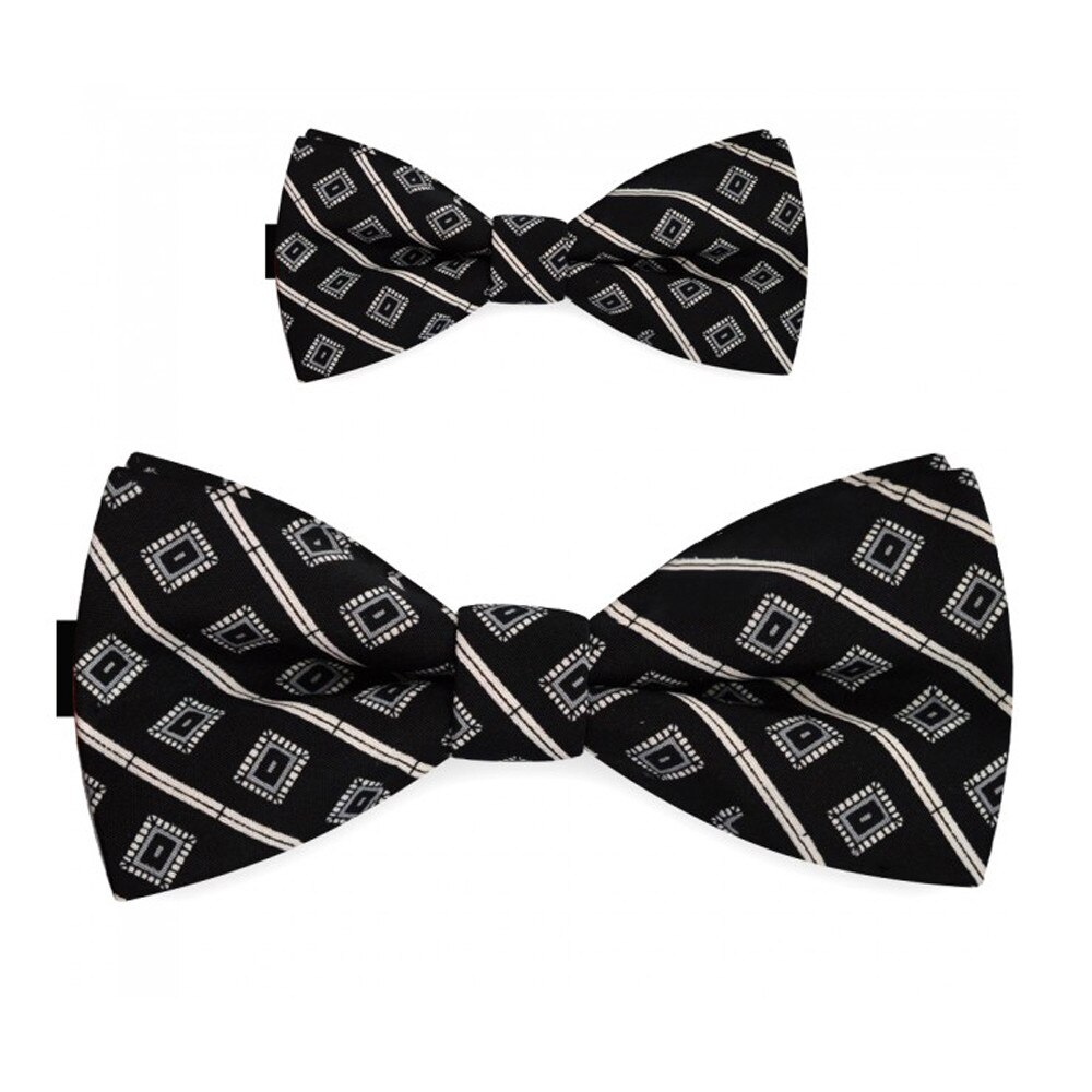 Papioane tata fiu, negru, model forme geometrice