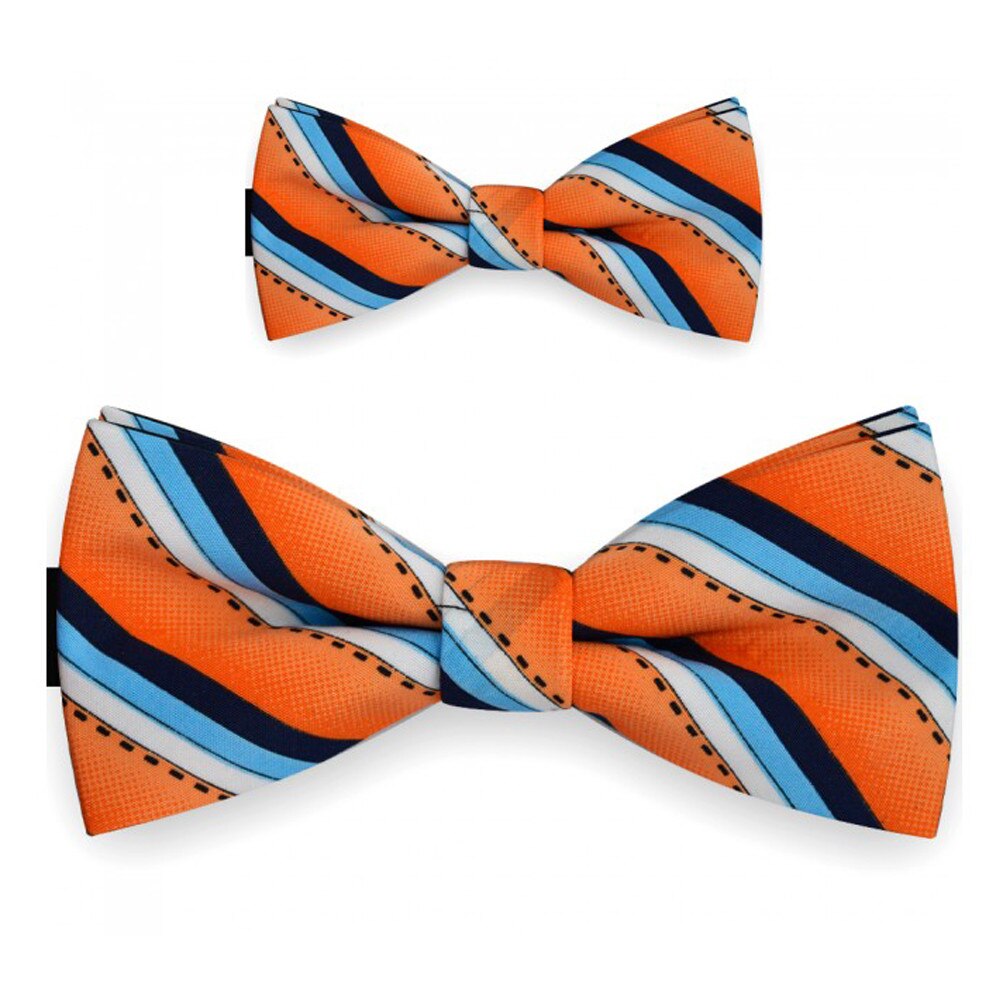 Papioane tata fiu portocaliu, clasic, model dungi