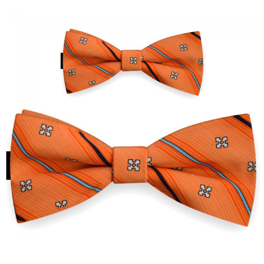 Papioane tata fiu portocaliu, model dungi bleu