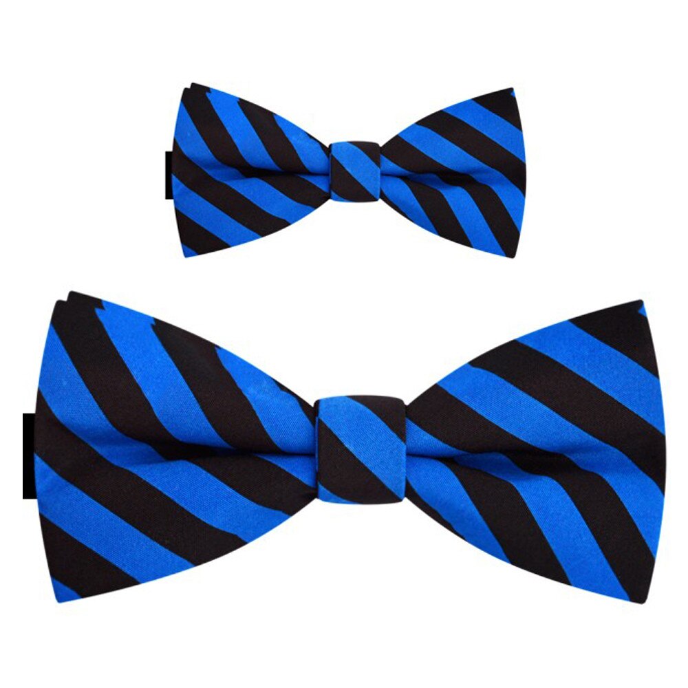 Papioane tata fiu albastru, clasic, model dungi negre