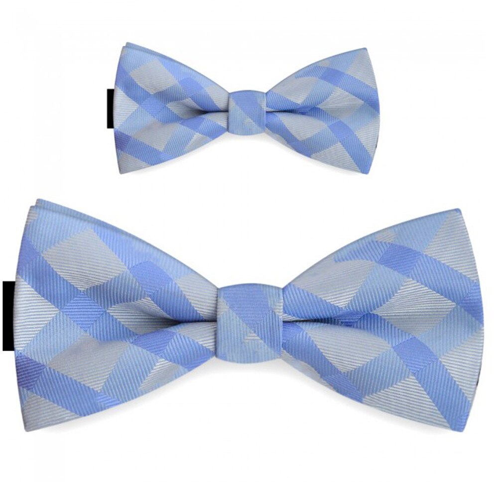 Papioane tata fiu bleu, clasic, carouri arginti