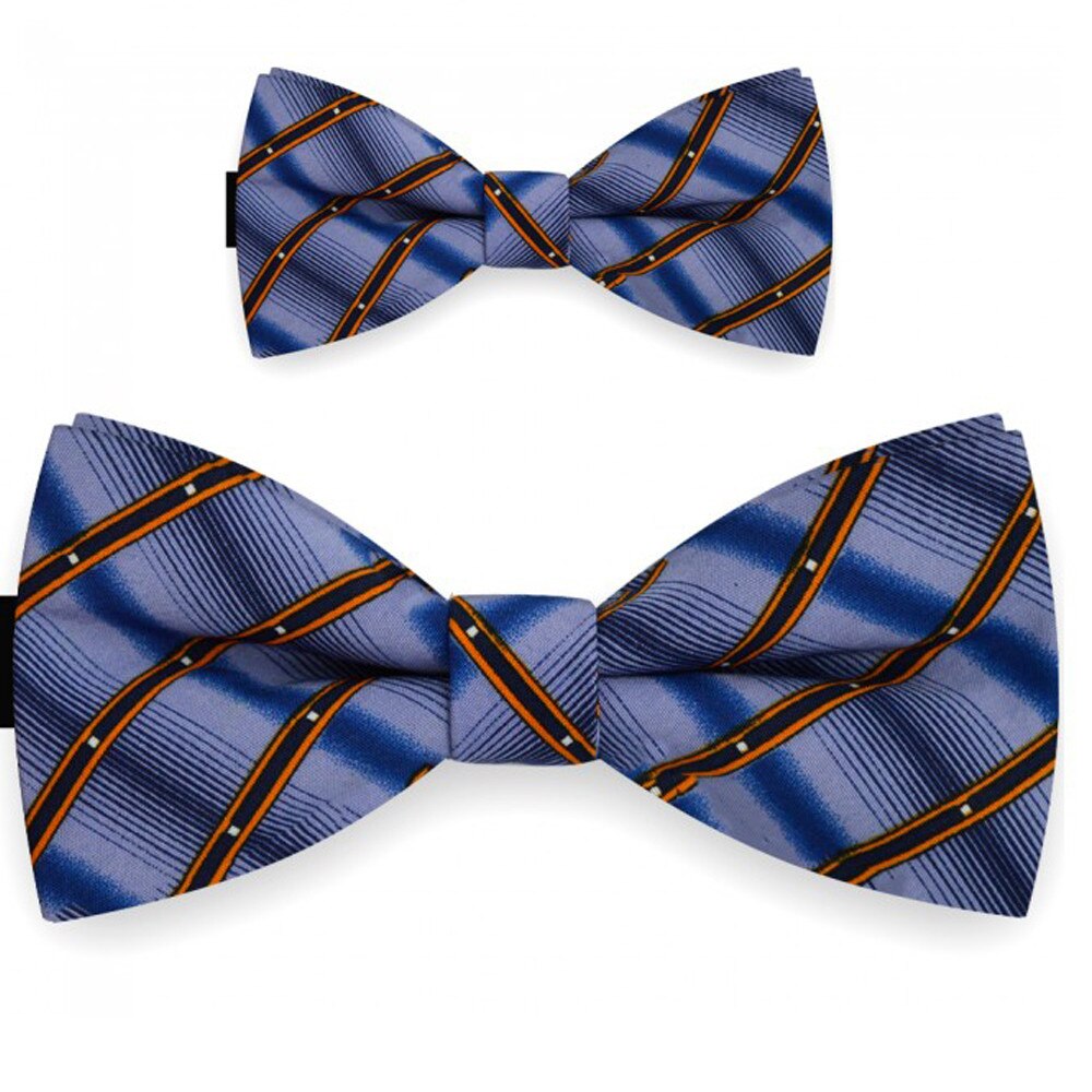 Papioane tata fiu albastru, clasic, model dungi punctate