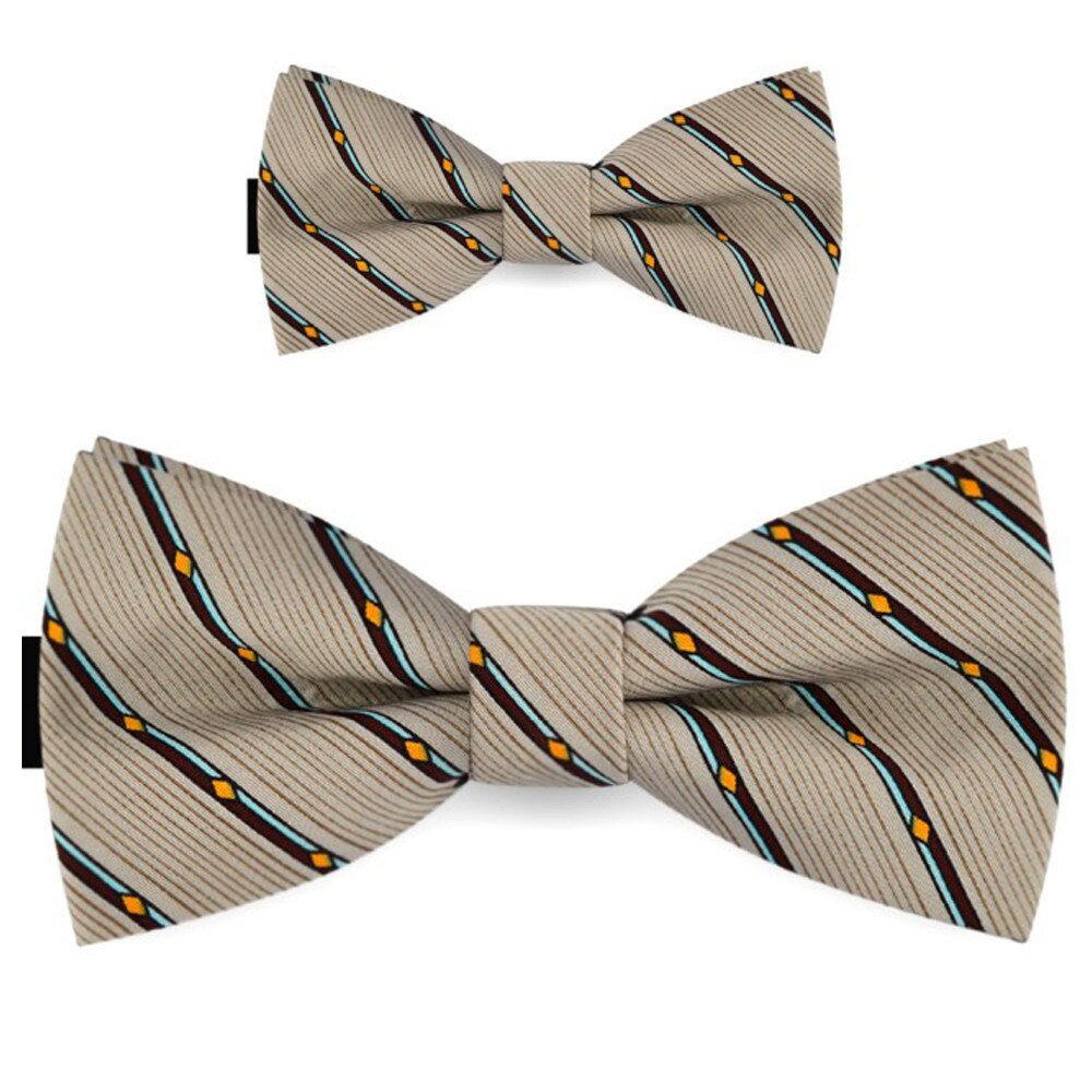 Papioane tata fiu bej, clasic, model romburi