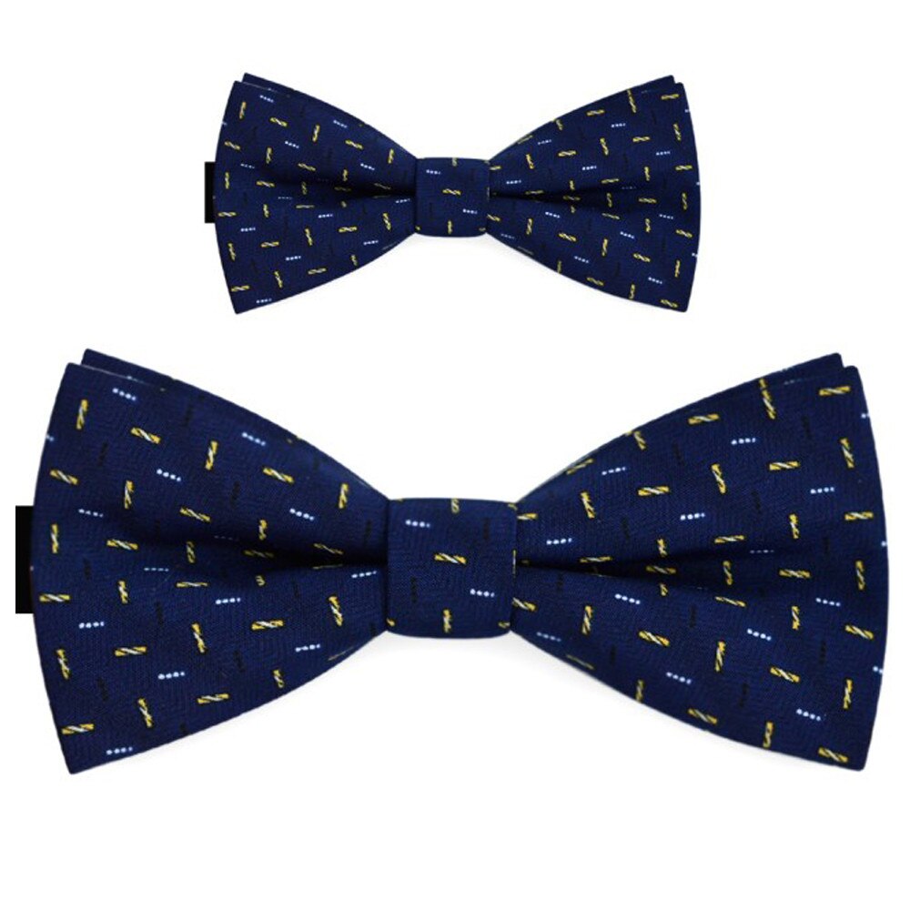 Papioane tata fiu albastru, clasic, model liniute intrerupte