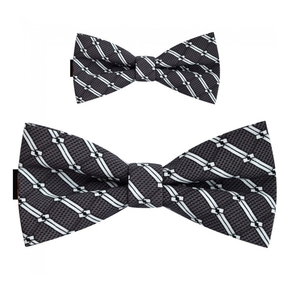 Papioane tata fiu gri inchis, clasic, model dungi albe