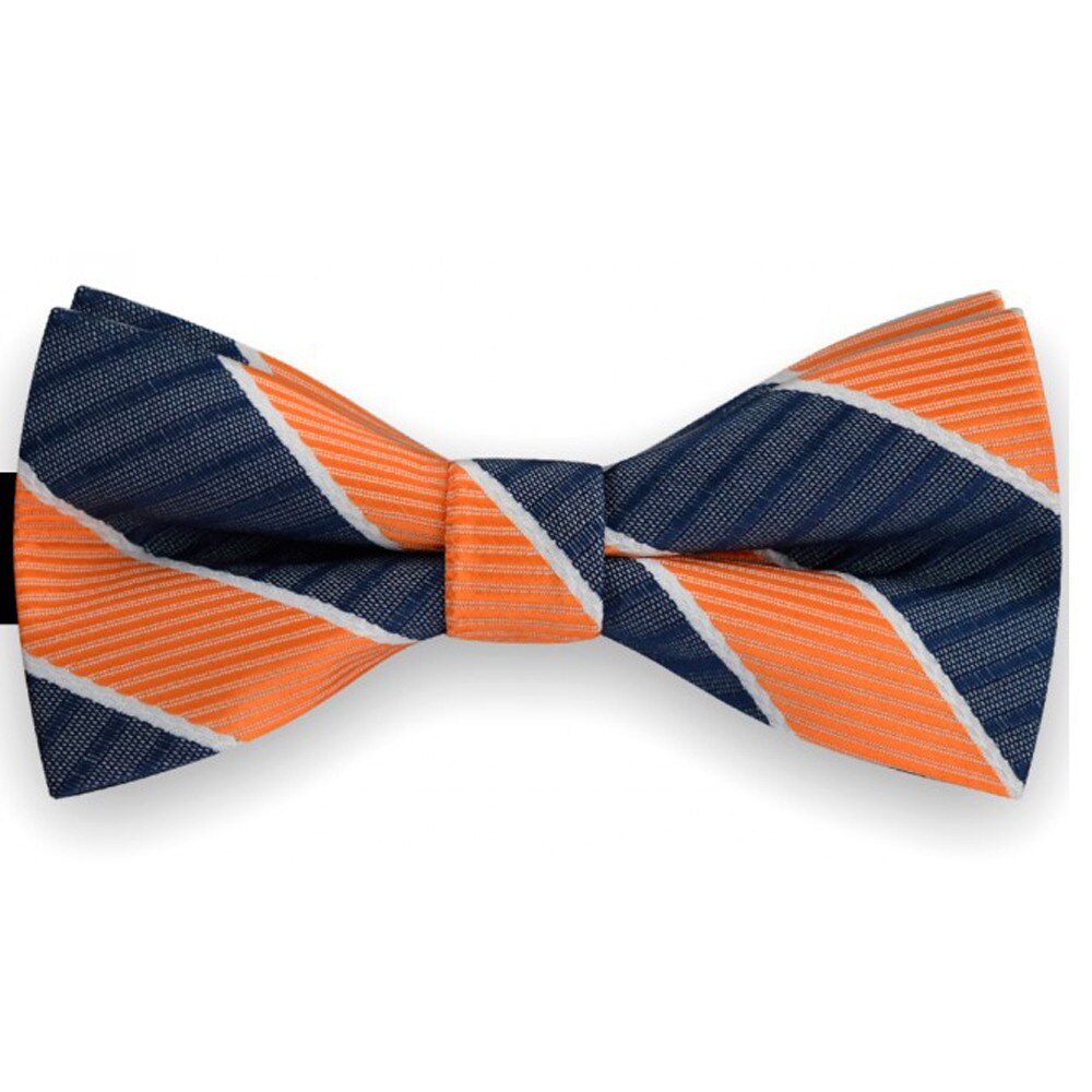 Papion barbati portocaliu, model denim