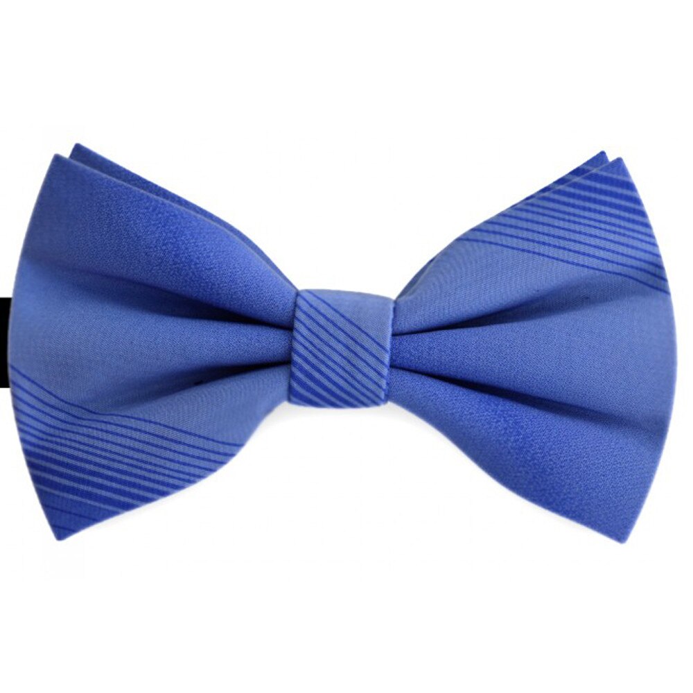 Papion butterfly, albastru, model dungi orizontale discrete