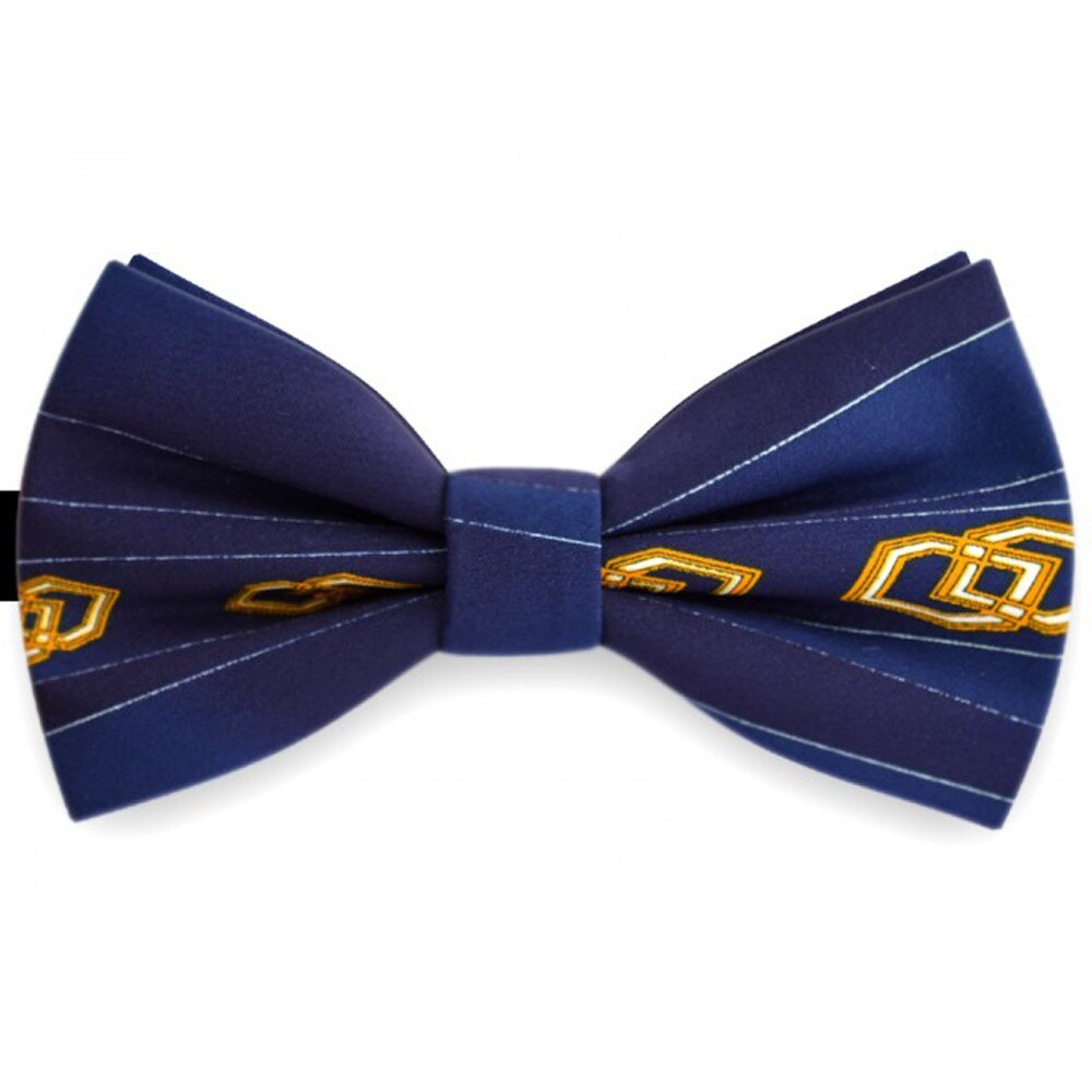 Papion barbati, albastru, model romburi aurii