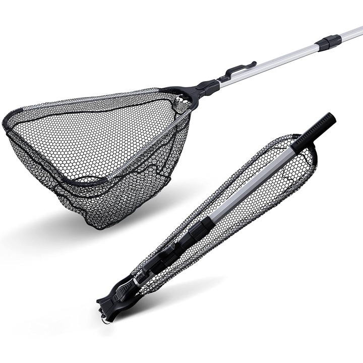 Сгъваем кеп за риболов, Enforose, плаващ, алуминий, черен/сребрист