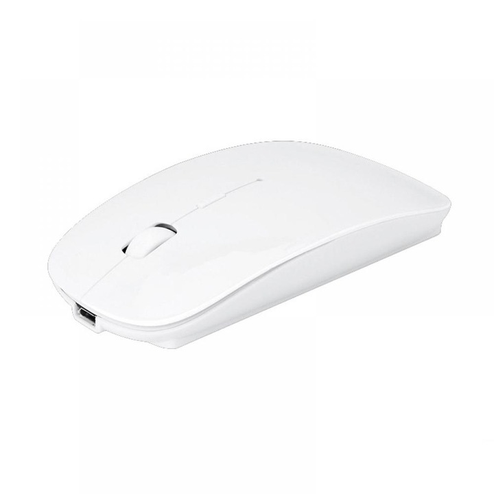 Безжична мишка Zeaicos двурежимен 2.4G и Bluetooth, бяла, 110x58x20mm