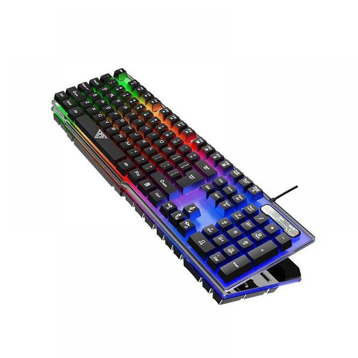 Комплект механична клавиатура и мишка Zeaicos V4, 3200dpi, компактен, 55x18.2x5см, с кабел