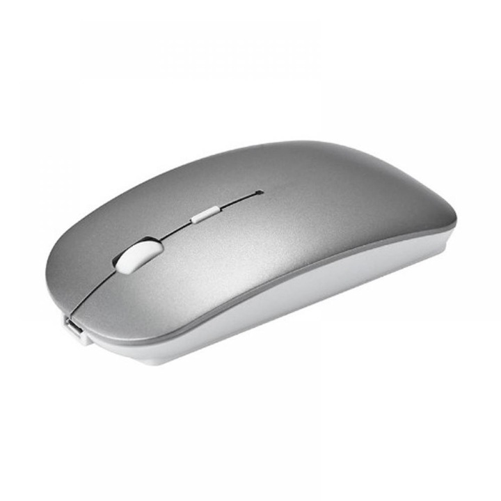 Безжична мишка Zeaicos двурежимен 2.4G и Bluetooth, сива, 110x58x20mm