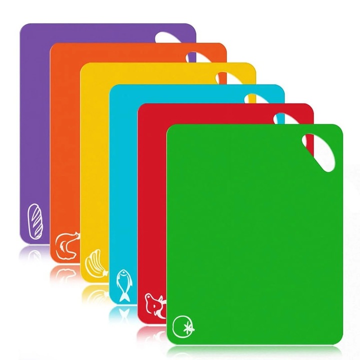 Set 6 Tocatoare Bucatarie YANYXR Flexibile Colorate 30x22cm