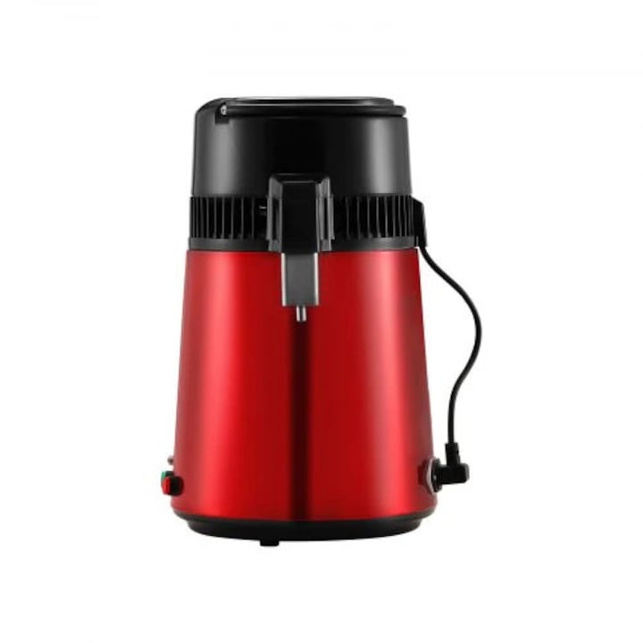 Vízlepárló, 4L, víztisztító, szűrő adagoló, öblítő, piros