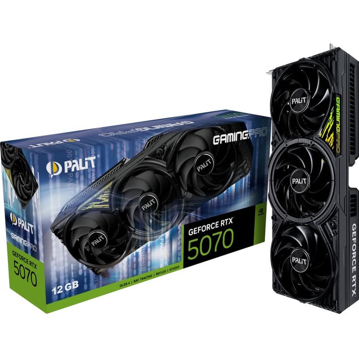 Видео карта PALIT GeForce RTX 5070 GamingPro 12GB GDDR7 192 bit 4710562245059_3Y