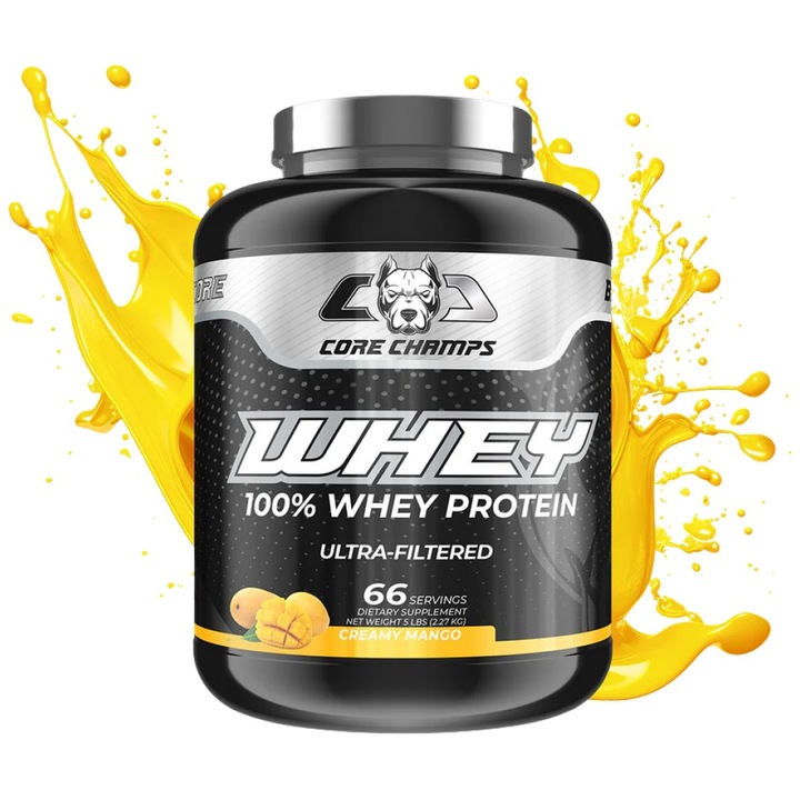 Supliment alimentar Core Champs de Kai Greene Whey Protein 100% Ultra Filtered Whey, Mango, 2270 grame