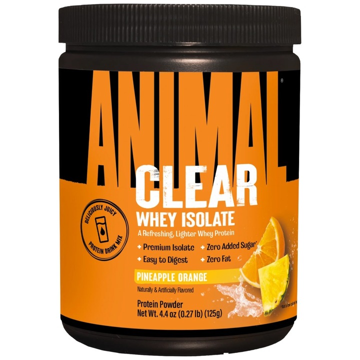 Supliment alimentar, Universal Animal, Clear Whey Isolate, aroma cu Ananas & Portocale, 500 g