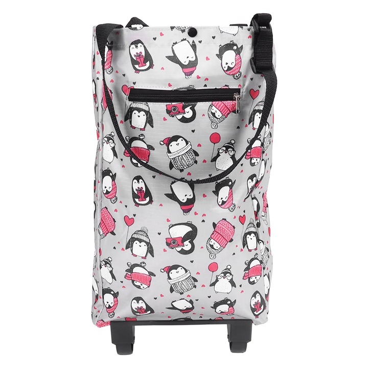 Пазарска количка, сгъваема, лека, текстилен материал, 350 г