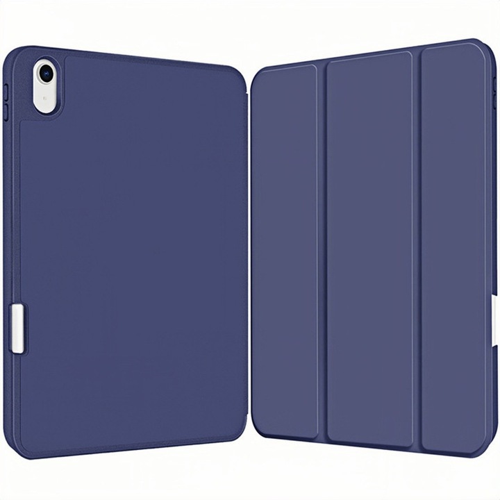 Háromrészes tablet tok iPad Air 13"-hez (2024), királykék, ütésálló, Apple Pencil tartóval